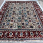 12x15 ft Large Turkmen Woven Bakhtiari Area rugs, hand made Pictorial flower Wool Rug Carpet, Four Seasonal Home Décor, Oversize dining room hall rug,