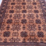 6x9 ft Turkmen Bukhara rug, Large handmade Brown Flower Rug, 6x10 Rustic living room rug, rug for bedroom, Housewarming carpet rug, Mid century Modern