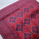 6x9 Afghan Bukhara Rug, Handmade Large Oriental Area Rugs, Afghan Red Blue 6x10 ft Pair rugs for bedroom, living room carpet, Soft Wool Rug.