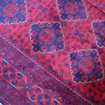 6x9 Afghan Bukhara Rug, Handmade Large Oriental Area Rugs, Afghan Red Blue 6x10 ft Pair rugs for bedroom, living room carpet, Soft Wool Rug.