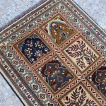 2x4 Bakhtiari Area rugs, Afghan Beige Flower Pictorial Small Accent rug, Living room Bedroom Home Decor Wall Rug, 3x4 Turkish Aesthtic Rug,