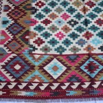 6x9 Afghan Colorful kilim rug, Hand-knotted Turkmen Wool Kilim, Beige Pink Green home decor large Turkish rug, Kitchen Dinning room Flatweave carpet,